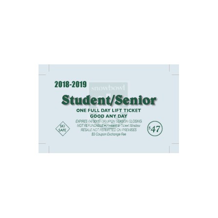 Student*/Senior Day Ticket Coupon